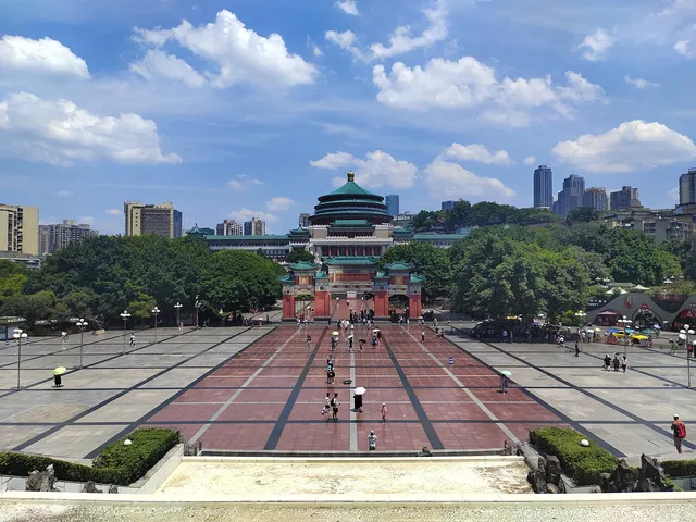 Chongqing People’s Great Hall and People’s Square, Chongqing.
