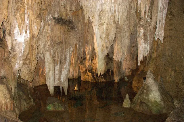 Rock formations inside Furong Cave, part of the Wulong Karst scenic area in Chongqing.