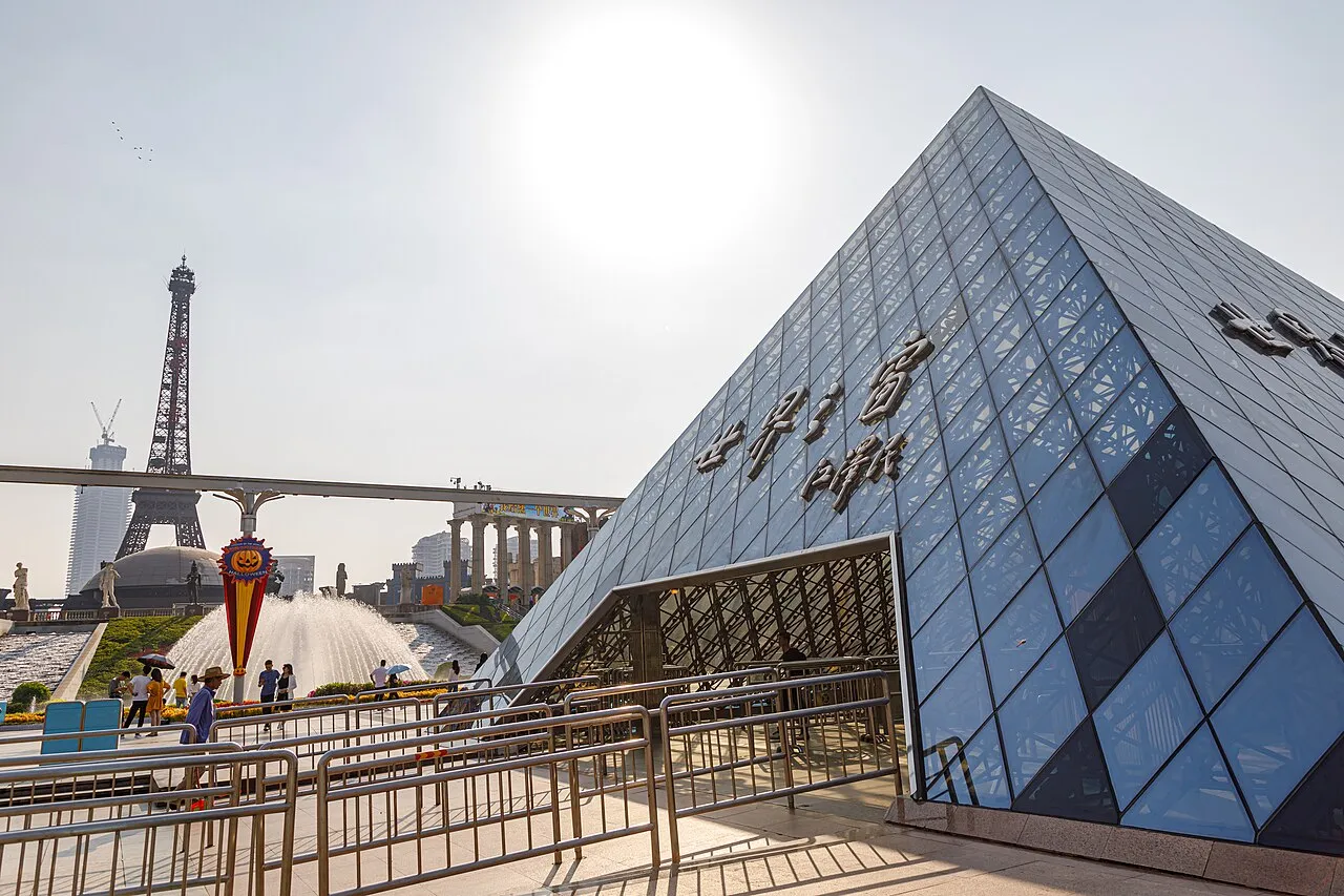 Landmark replicas at Window of the World theme park in Shenzhen.