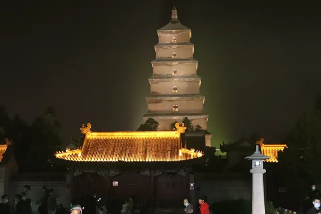 Giant Wild Goose Pagoda and Tang Paradise, Xi'an.